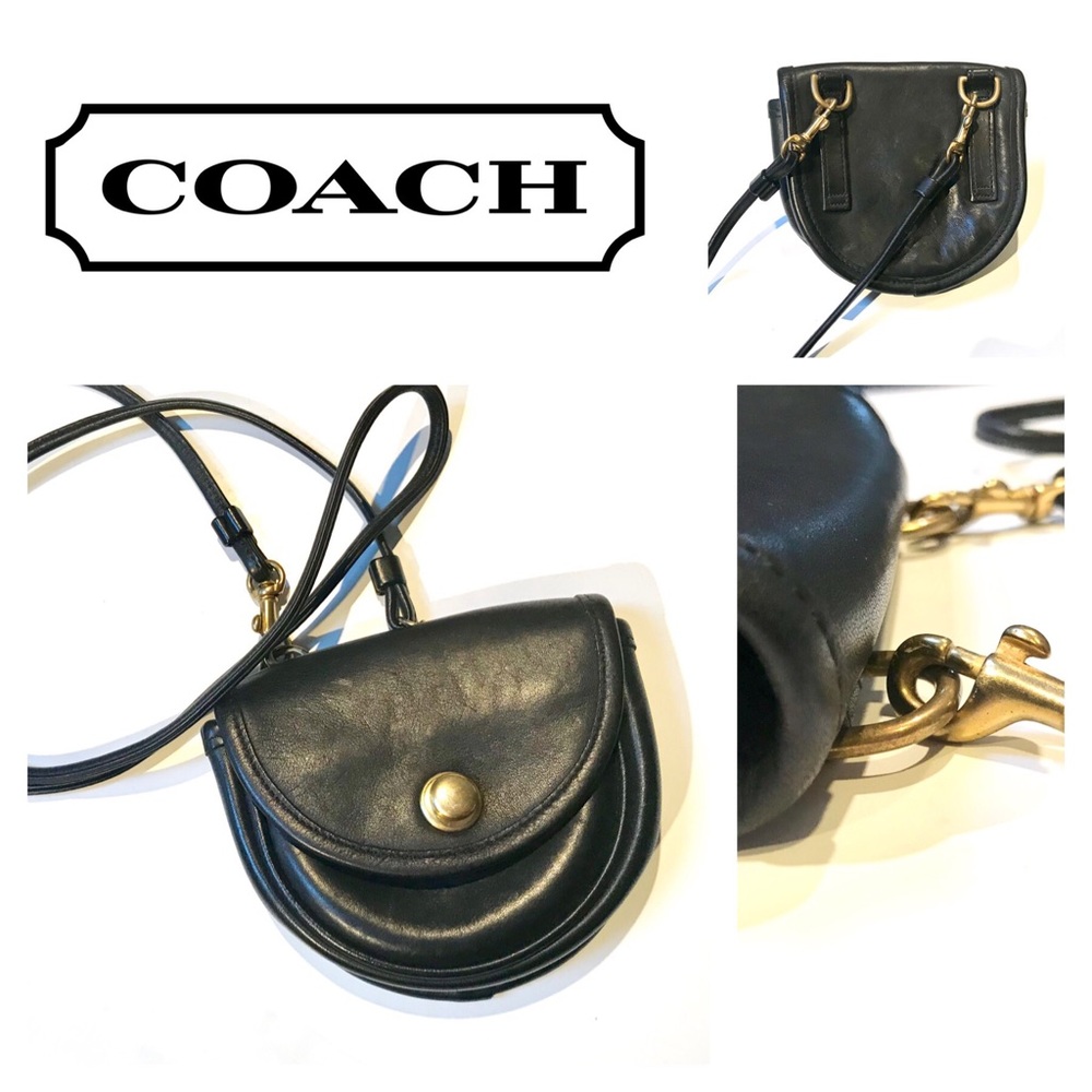 Coach mini belt bag in black